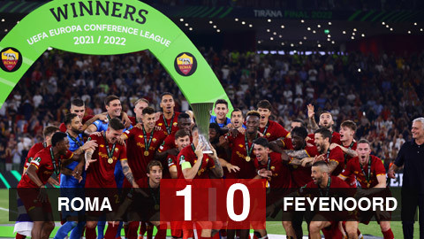 Roma 1-0 Feyenoord: Roma vô địch Europa Conference League